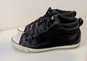 Converse Chuck Taylor All Star Leder Schwarz Chucks Canvas Sneaker Gr. 46 - Bild 1 von 6