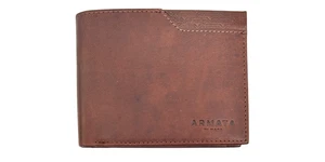 Armata di mare Portafoglio Uomo in Vera Pelle, 10x12,5x1,5 cm, Tabacco - Foto 1 di 5
