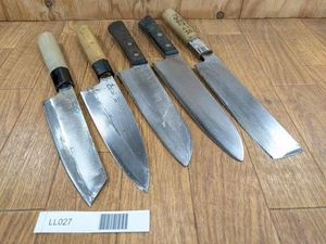 Japanese Chef's Kitchen Knife Set 5 Piece SANTOKU DEBA USUBA from Japan LL027 - Picture 1 of 17