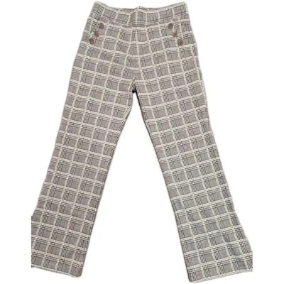 Betabrand L Petite Buffalo Plaid Yoga Dress Pants Pockets High Waist Buttons - Image 1 of 4