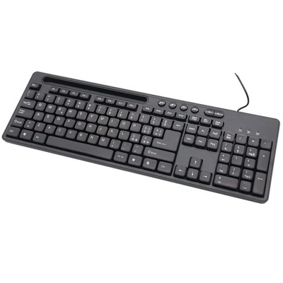Keyboard Wired USB With Cable Desk Support Smartphone Tablet Cellular - Image 1 of 4