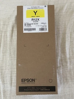 Epson Genuine R12X Ink Supply Yellow For WF-R4640 WF-R5190 WF-5690  Exp 12/2026 - Image 1 of 4