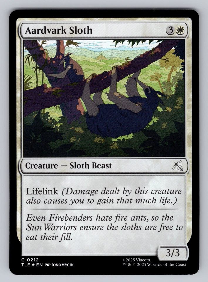 Aardvark Sloth FOIL - MTG Avatar: The Last Airbender TLE - Image 1 of 1