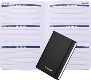 Planer 2025-2026 - Januar 5.2&quot; x 7.5&quot;, schwarzer Hardcover-2025.1  - Bild 1 von 7
