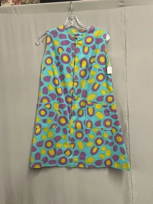 1960’s Turquoise /purple/yellow Mini Skirt Tent Dress - Image 1 of 4