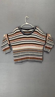 Marc New York Mujeres Suéter XL Multicolor Estampado Cuello Redondo Cárdigan Boho Foto 1 de 4