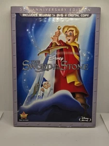 Sword in The Stone 50th Anniversary (Blu-ray + DVD W/ Slipcover, 2013) NEW - Picture 1 of 4