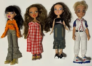 Lot of 4 2001 Bratz / 2003 Boyz Dolls Complete with Clothes- Lot C - Picture 1 of 10