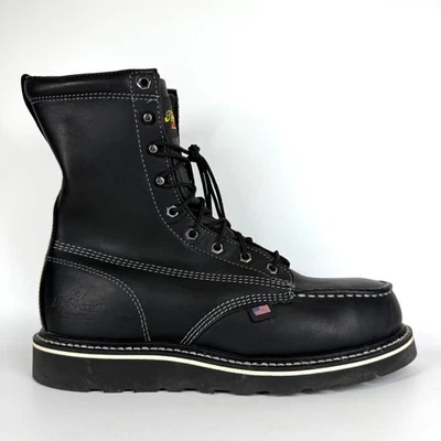 Bota de trabajo Thorogood 804-6208 para hombre 8" cuero sin usar, puntera de seguridad de acero, talla 9 2E Foto 1 de 4
