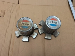 Vintage Jeep Wagoneer / Cherokee Center Wheel Caps (2) FOR DISPLAY ONLY '70s 80s - Picture 1 of 10