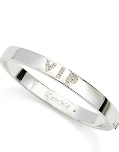 NWT 💍 Kleinfeld Crystal Pave VIP Word Bangle Bracelet - Picture 1 of 10