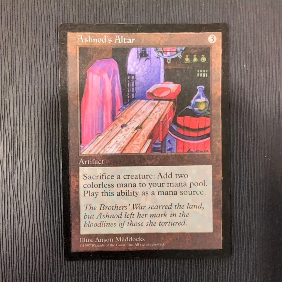 Ashnod's Altar Altered Painted Black Border Fifth Edition 5E MP English MTG - Image 1 of 3