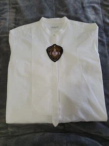 Dries Van Noten Embroidered White Long Sleeve French Cuff Tunic Blouse/Top SZ 36 - Picture 1 of 11