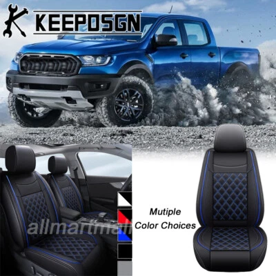 For Ford Ranger Truck Luxury Car Seat Covers Full Set Leather Front 5/2 Seater Foto 1 de 4