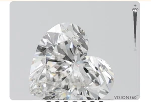 HEART 1.41ct F VVS2 IGI CERTIFIED GROWN DIAMOND 617454640 JEWELRY STUD EARRINGS - Picture 1 of 7