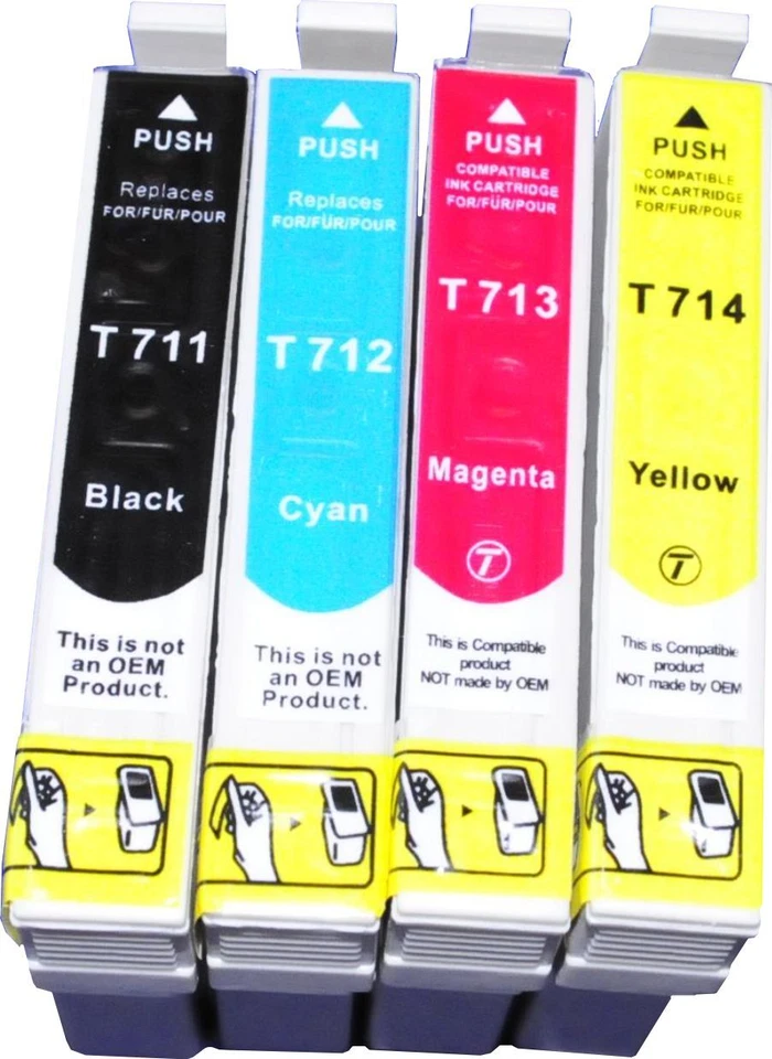 Multipack: Tinten-Patronen für Epson T0711 T0712 T0713 T0714 T0715 KEIN - Bild 1 von 1