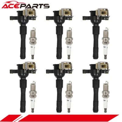6 Ignition Ciol & 6 Iridium Spark Plug For 2001-2002 BMW 325Ci 325xi 2.5L L6 - Image 1 of 4