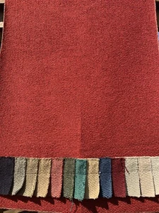 Brunschwig & Fils Wool Rayon Cotton Woven Cranberry Fabric Remnant 25.5”x 35.5” - Picture 1 of 5