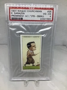 1931 Churchman Prominent Golfers Small #35 Gene Sarazen PSA 4 - Picture 1 of 2