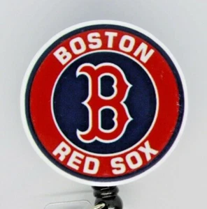 Boston Red Sox Baseball Badge Reel ID Holder Nurse Doctor Sales Student Teacher - Picture 1 of 2