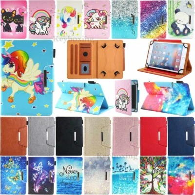 Universal Magnetic Leather Case Cover For 7'' 8'' 9.7" 10.1" 10.5 Android Tablet - Image 1 of 4