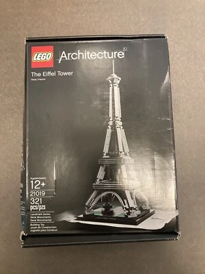 LEGO ARCHITECTURE: The Eiffel Tower (21019) New Box, Damaged,unopened - Image 1 of 3