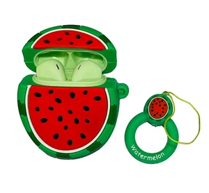 Cute Case For Air Pods Watermelon Fun Gen 1 / 2 Silicone Protective Cover Melon - Picture 1 of 19