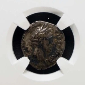 Roman Empire Antoninus Pius AD 138-161 AR Denarius NGC F - Picture 1 of 2