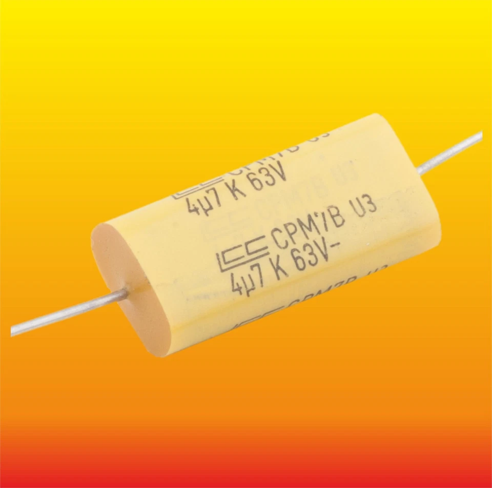 4.7 uF 63 V LOT OF 2 EFCO CPM7B U3 POLYPROPILENE CAPACITORS Foto 1 de 2