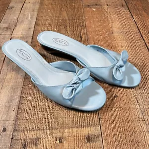 Talbots blaue Slipper Sandalen Leder 9 1/2 AA. NEU - Bild 1 von 12