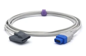 GE Trusignal TS-SP-D kompatibler pädiatrischer Soft-Tip-Spo2-Sensor 3,2 Fuß 9 Pin - Bild 1 von 5