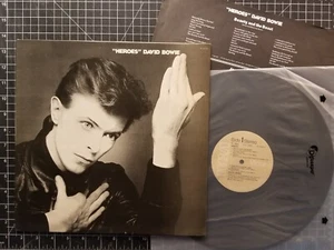 DAVID BOWIE Rare LP 1977 UK PRESS w/ INSERT Vinyl IMPORT Robert Fripp ENO 1st - Picture 1 of 6