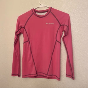 Columbia girls hot pink hear gear base layer long sleeve stretch shirt M 10/12 - Picture 1 of 9