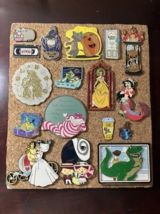 Konvolut 17 tolle Fantasy Pins. Disney Thema - Grinsekatze Rex Belle Jasmin Punz - Bild 1 von 8