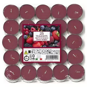 Prices Aladino Scented Quality Tealights Candles - Mixed Berries - Pack of 25 - Picture 1 of 1