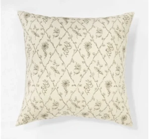 New Threshold studios McGee giant oversized linen woven print throw pillow - Picture 1 of 13