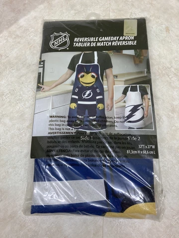 Tampa Bay Lightning Double Sided Reversible Apron Thunderbug Mascot and Logo New Cover