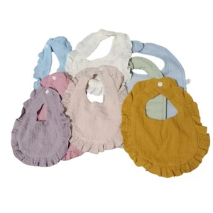 8 Pces unisex baby bibs/ burp washable multicolor new-born  - Picture 1 of 2