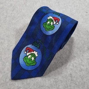 Corbata de Colección The Grinch Dr. Suess Azul Para Hombre Aprox 56x4 Cara Adorno de Navidad - Imagen 1 de 9