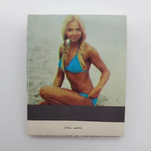 Vintage Matchbook Deluxe Liquor Blue Bikini Girlie Water Denver Unstruck - Picture 1 of 4