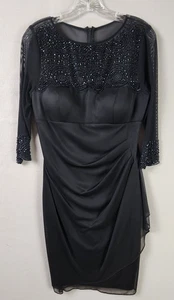 Xscape Joanna Chen schwarz Perlen Abendkleid Damen 12 Polyester - Bild 1 von 12