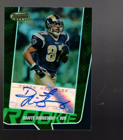 A7305- 2005 Bowman's Best Green #140 Dante Ridgeway Auto /599 - NM-MT - Image 1 of 2