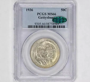 1936 Gettysburg Commemorative Half MS-66 PCGS/CAC STUNNING! - Picture 1 of 4