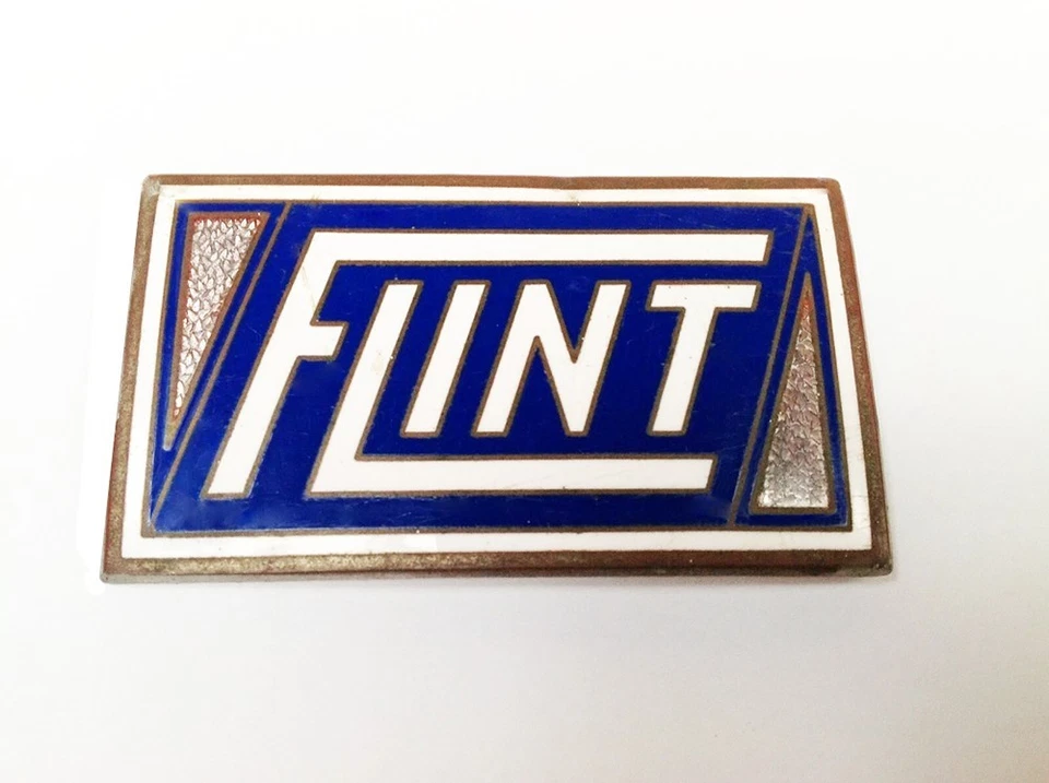 Vintage Flint Car Radiator Badge Enamel Brass Metal - Image 1 of 1