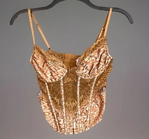 Out From Under Womens Corset Top Size Medium Lace Trim Urban Outfitters Sexy - Picture 1 of 11