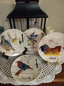 12 Days of Christmas/Four Calling Birds/Plates/Williams Sonoma 2010 - Picture 1 of 6