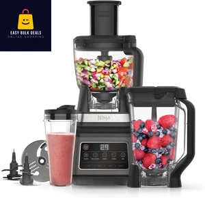 Licuadora procesadora de alimentos 3 en 1 1200 W jarra de 2,1 L tazón mezcla puré negro - Imagen 1 de 10