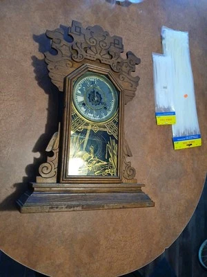 Antique 1890s Waterbury Norwalk Mantle  Clock - ALL ORIGINAL Looks Complete  - Image 1 of 4