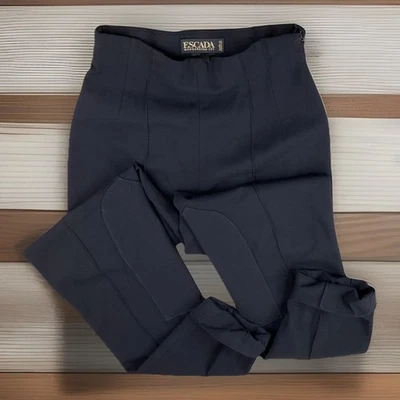 Винтажные женские брюки Escada Margaretha Ley с высокой талией нашивка на колено размер 0 - Изображение 1 из 4