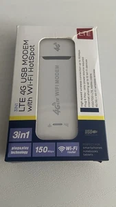 3in1 LTE 4G USB MODEM with WiFi HotSpot Internet on the Go! - Picture 1 of 4